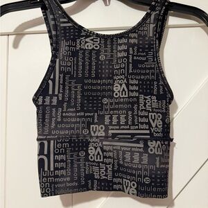 lululemon athletica Black and White Graphic Crop Top